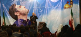 گزارش تصویری؛ سخنرانی استاد حسن عباسی در اربعین مدافع حرم؛ شهید امین کریمی
